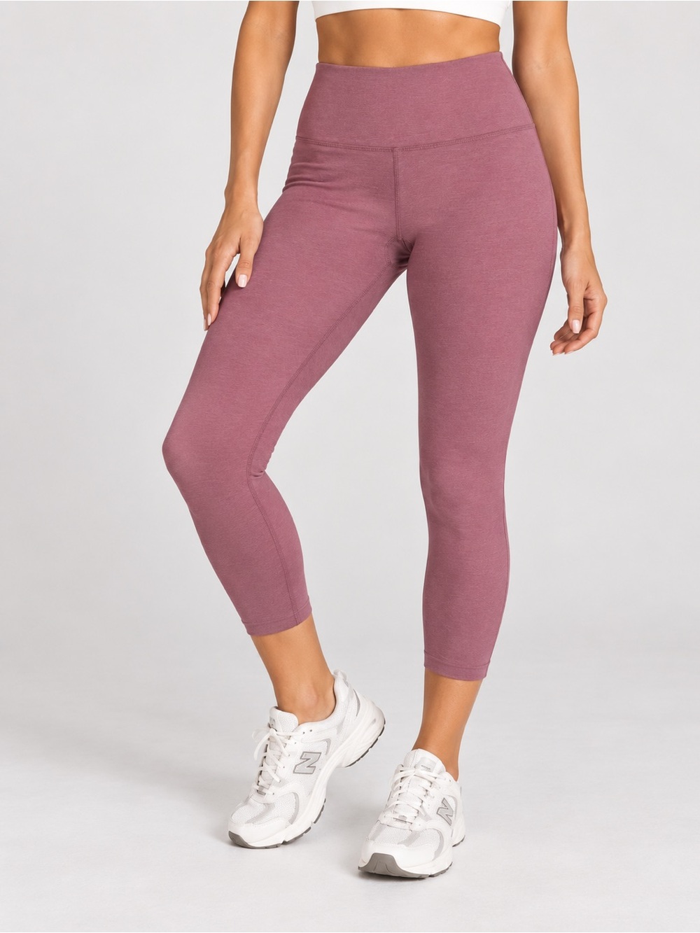 Beyond Yoga Spacedye High Waisted Leggings Smooth Mauve Heather M 22” Inseam
